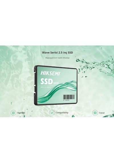 Hıksemı Hs-ssd-wave S 2048g, 550-510mb/s, 2.5&quot , Sata3, 3d Nand, Ssd
