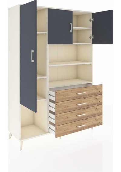 Hyperion Dolap 7 Raflı 4 Çekmeceli 3 Kapaklı 132x44x195 Aytaşı-antrasit/çam Antrasıt/atlas Çam Hyperion Dolap 7 Raflı 4 Çekmeceli 3 Kapaklı 132x44x195 Aytaşı-antrasit/çam Antrasıt/atlas Çam