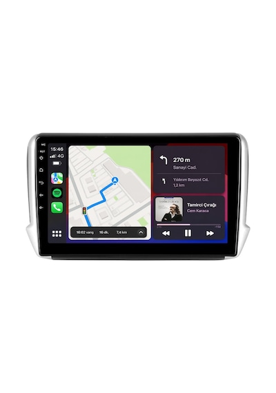 Peugeot 2008 Android Multimedya 2013-2019 Carplay Android Auto Navigasyon Kameralı 4gb Ram 32gb 10"