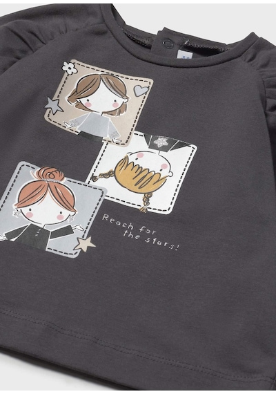 Mayoral Kız Bebek Sweatshirt Siyah