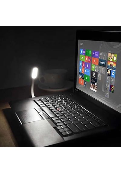 Usb Led Lamba 15cm Beyaz Renk Işık Portatif Taşınabilir Gece Lambası Masa Aydınlatma Kamp Pc