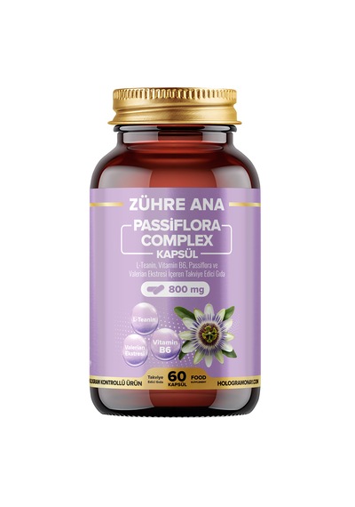 L-teanin, Vitamin B6, Passiflora Ve Valerian Ekstresi İçeren Takviye Edici Gıda