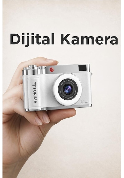 Torima CMR50 Mini Dijital Retro Kamera 48 MP Selfie Video Vlog Kamerası