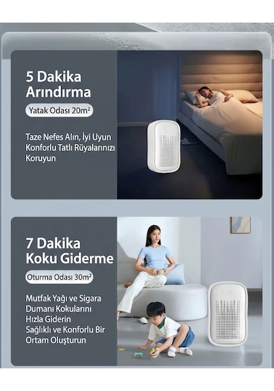 Oda Kötü Koku Hava Temizleyici Hepa Filtreli