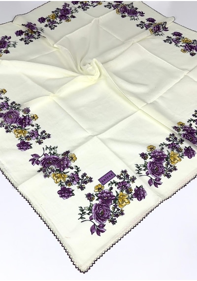Eripek 2'li Paket Oyalı % 100 Pamuk Tülbent 6805 Kırmızı-Krem