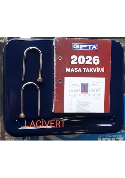 Masa Takvim Altı Lacivert Ve Takvim 2026 Yılı