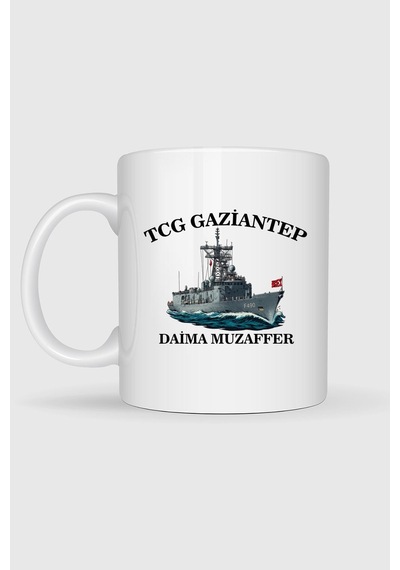 Tcg Gaziantep - Daima Muzaffer Baskılı Kupa Bardak beyaz