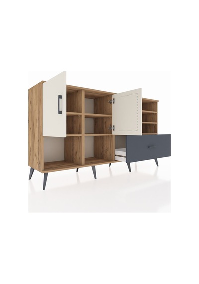 Kronos Konsol 7 Raflı Tek Çekmeceli 2 Kapaklı 176x59x99 Çam-aytaş Çam-aytaşı/antrasit Kronos Konsol 7 Raflı Tek Çekmeceli 2 Kapaklı 176x59x99 Çam-aytaş Çam-aytaşı/antrasit