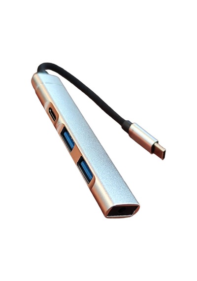 Type C 4 İn 1 Hub Pd-2xusb 3.0-3.5 Mm Ses Girişi