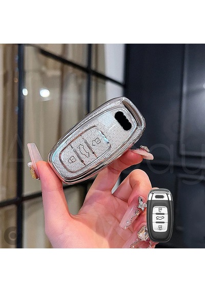 Audi A1 A3 A4 A5 A6 A7 A8 Q3 Q5 Q7 S4 S5 S6 S7 S8 R8 Tt Elmas Kesim Tpu Anahtar Kılıfı Beyaz