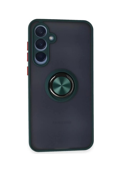Galaxy A25 5g Kılıf Montreal Yüzüklü Silikon Kapak - Yeşil
