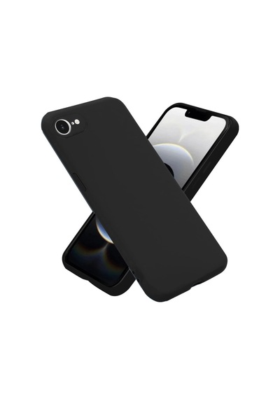 Apple Uyumlu iPhone 16e Kılıf Nano İçi Kadife Silikon Siyah\
