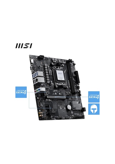 Pro B840m-b Am5 Ddr5 8000mhz Oc Hdmı,vga,2x M.2 Usb 5 Gbs 2.5g Lan Matx