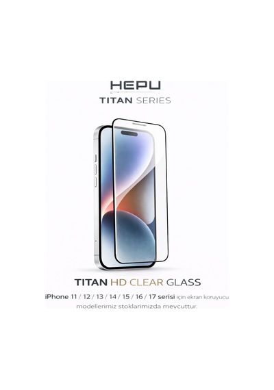 HEPU TITAN HD Clear Cam Ekran Koruyucu – iPhone 13 / 13 Pro / 14 / 16e Uyumlu