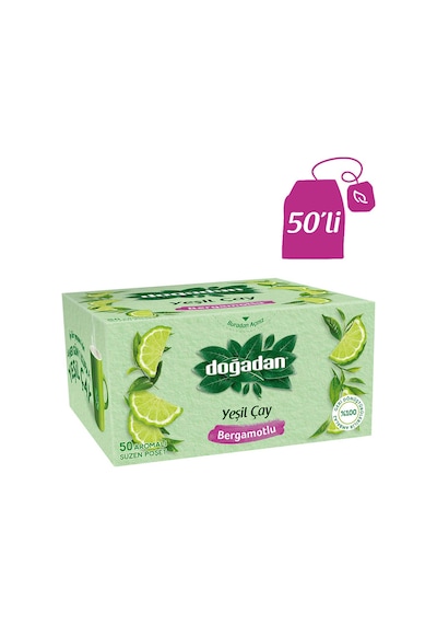 Doğadan Bergamotlu Yeşil Çay Süzen Poşet 50'li