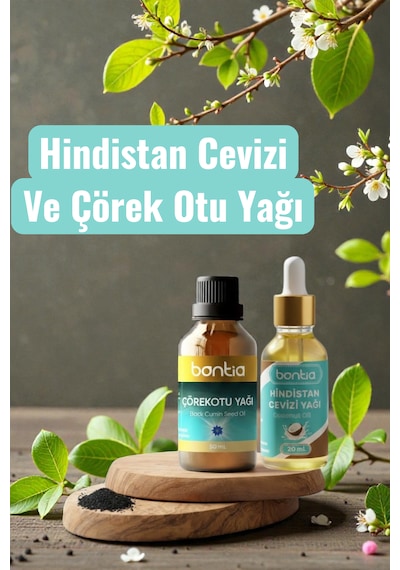 Çörekotu Yağı 50 Ml + Hindistan Cevizi Yağı 20 Ml Sindirim, Cilt Ve Saç Bakımı, Doğal Takviye 50 Ml