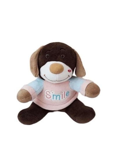 Uyku Ve Oyun Arkadaşım Peluş Smile Köpek Koyu Kahverengi 40cm