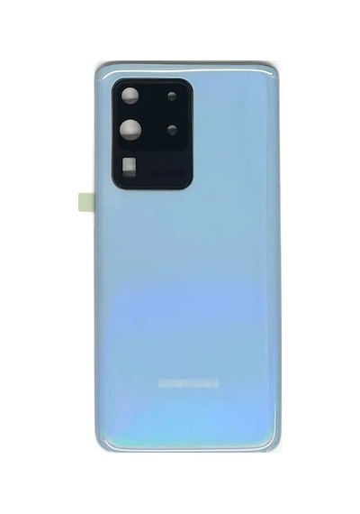 Samsung S20 Ultra Mavi Uyumlu Kamera Camlı Arka Cam Batarya Pil Kapağı Telefon Arka Kapak 46958096
