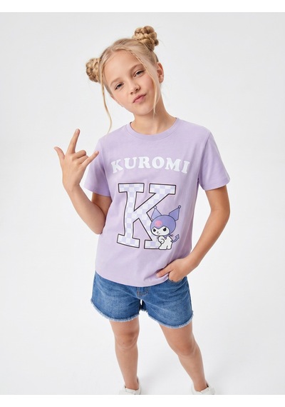 Sea Bubbles Kuromi Kız Çocuk Tişört St10399 Lila