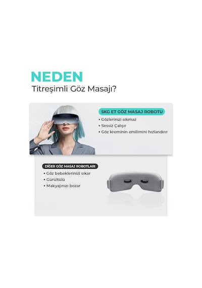 SKG E7-en Taşınabilir Akıllı Göz Masaj Aleti, Geleneksel Shiatsu Masaj Terapisi