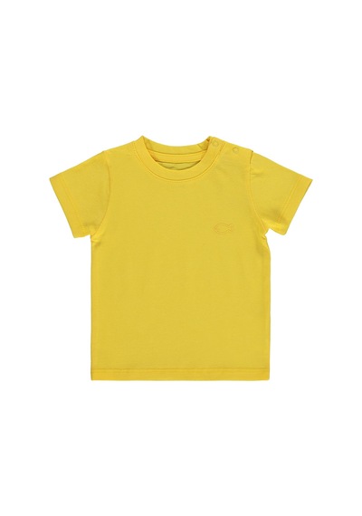 Civil Baby Balık Nakışlı 6-18 Ay Tişört - Sarı Pastel Sarı