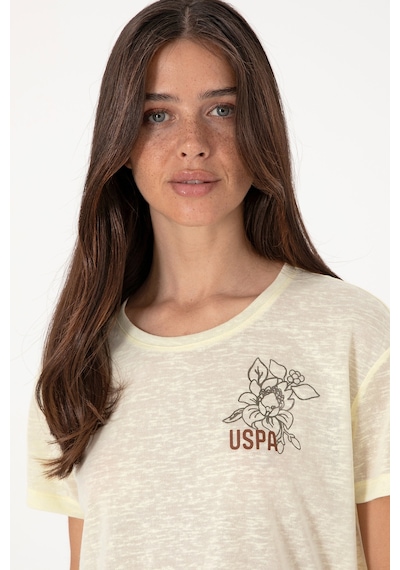 U.S. Polo Assn. Kadın Limon Bisiklet Yaka Tişört 50299755-VR035