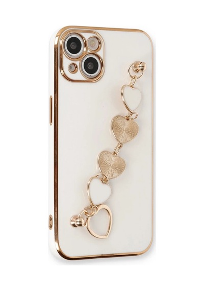 İphone 14 Plus Kılıf Esila Silikon - Beyaz