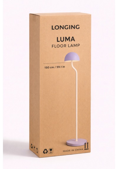 Luma Metal Lambader Oturma Odası & Yatak Odası & Salon Lambader Mor