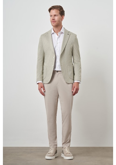 Morven Erkek Yeşil Örme Slim Fit Ceket 25ms002015700 Yeşil