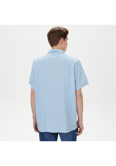 Nautica Erkek Mavi Classic Fit Kısa Kollu Gömlek Düz W35511t Mavi