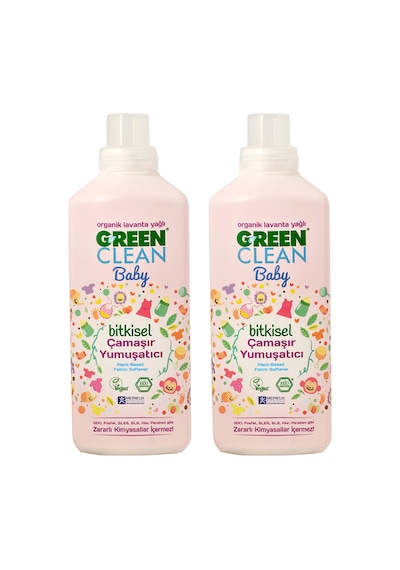 U Green Clean Baby Organik Lavanta Yağlı Bitkisel Çamaşır Yumuşatıcı 2 x 1 L