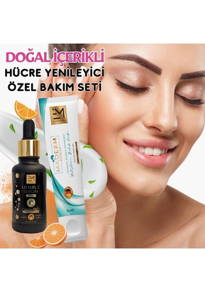 2'li Cilt Bakım Seti - Kadın Madeem Krem/vitamin C Serum Profesyonel Günlük Kullanım