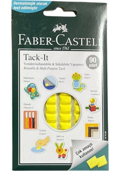 Faber Castell Tack-it Çok Amaçlı Renkli Yapıştırıcı-sarı