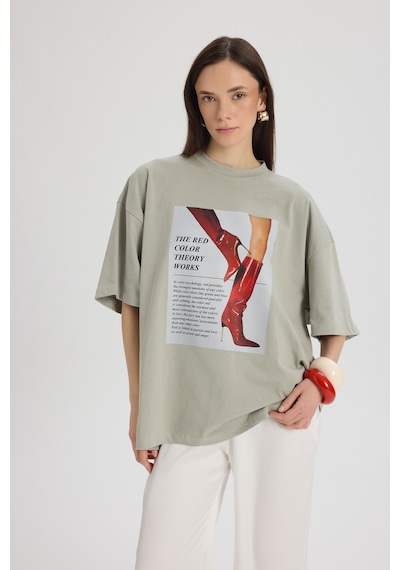 Mai Studios Co. Theory Oversize Gri T-shirt Gri