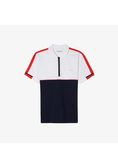 L.a.c.o.s.t.e. Yarım Fermuar Colorblack Polo T-shirt Turuncu - Beyaz