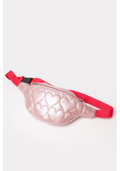 İcone Bag Icone Çocuk Kalp Kapitone Detaylı Bel Çantası Pembe
