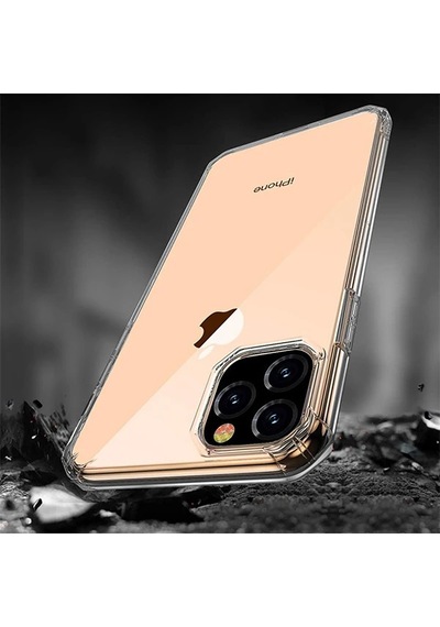 iPhone Uyumlu 11 Pro Max Anti-drop Darbe Emici Silikon Kılıf- 5775 Şeffaf
