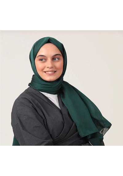 Gesshop Kadın Abiye Janjan Şal Koyu Yeşil