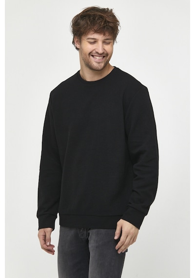 Süperlife Erkek Bisiklet Yaka Regular Fit İnce Sweatshirt Spr 20k30 Altın - Siyah