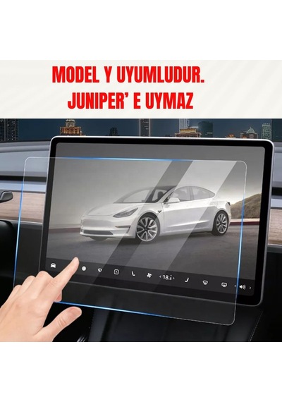 Tesla Model Y Araç Multimedya Ekran Koruyucu Temperli Cam