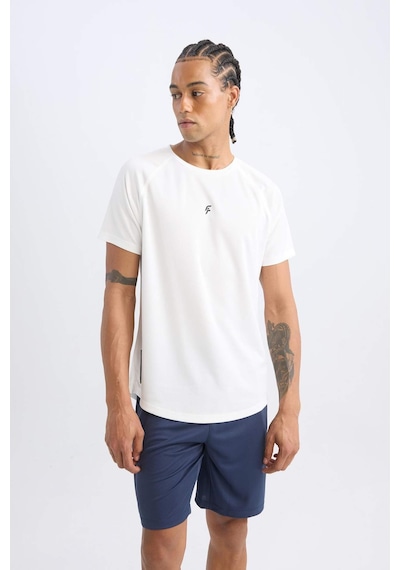 DeFactoFit Hızlı Kuruyan Slim Fit Dar Kesim Bisiklet Yaka Baskılı Sporcu Kısa Kollu Tişört V2887AZ25SPWT34 DeFactoFit Hızlı Kuruyan Slim Fit Dar Kesim Bisiklet Yaka Baskılı Sporcu Kısa Kollu Tişört V2887AZ25SPWT34
