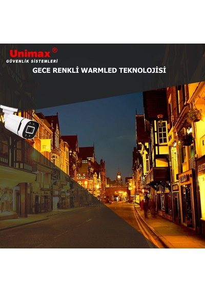 Unımax 5mp Sony Lens 6 Kameralı Güvenlik Seti 100m Kablo 30m Gece Görüş Xmeye