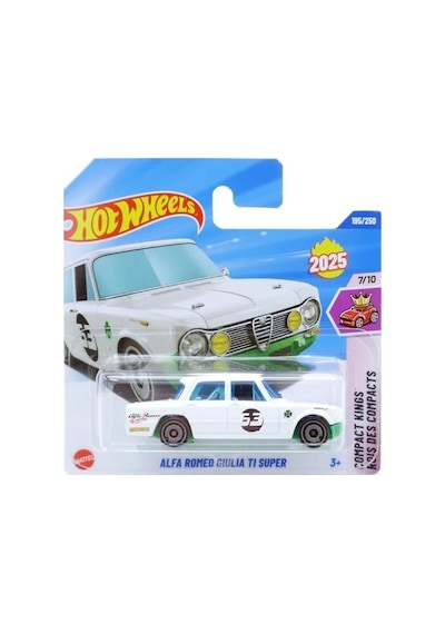 Hot Wheels Tekli Arabalar Alfa Romeo Giulia T1 Super Jbb18 Compact Kings Çok Renkli