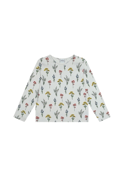 Antebies Organik Bej Uzun Kollu Kız Çocuk Pijama Takımı Renkli