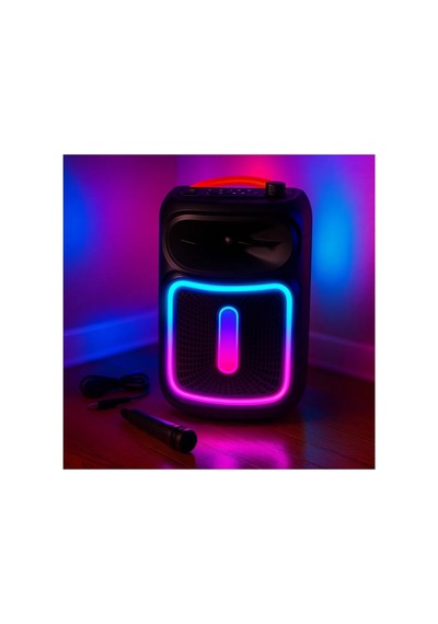 Mikrofonlu Karaoke Hoparlör Şarjlı Taşınabilir Kablosuz Bluetooth Speaker