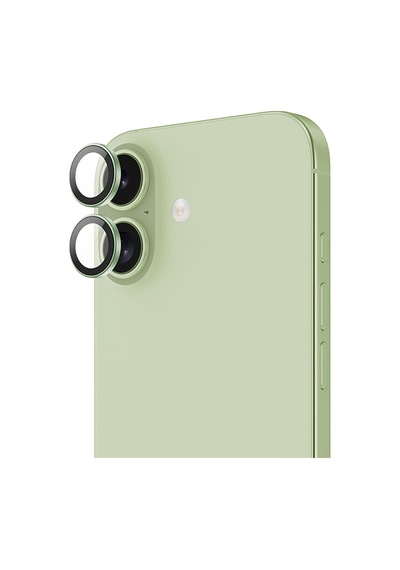 Linktech Apple Uyumlu iPhone 17 Crystal Seri Safir Kamera Lens Yeşil
