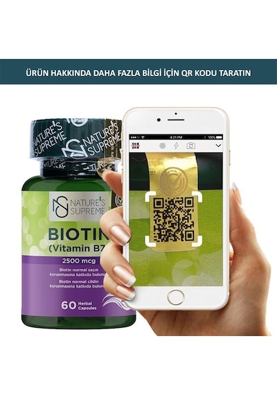 Natures Supreme Biotin 2500 Mcg 60 Kapsül Aromasiz