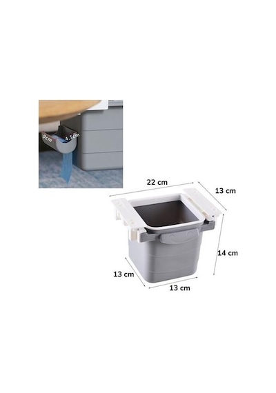 Buffer Mini Masa Çöp Kovası Plastik Tezgah Altı Geri Çekilebilir Yapışkanlı Görünmez Bölme Pratik Çok Renkli
