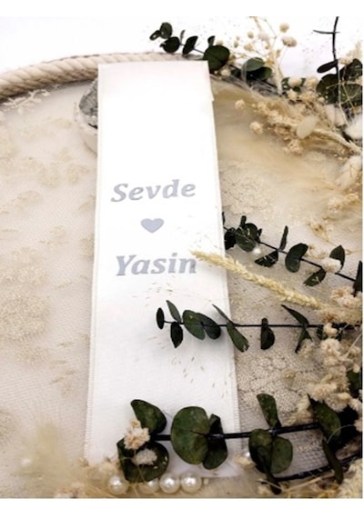 Gelin Damat Isimli Tören Takı Kurdelesi 2 Adet B-23