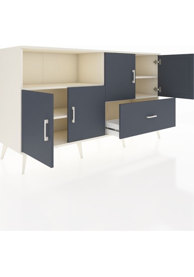 Hyperion Konsol 4 Raflı Tek Çekmeceli 4 Kapaklı 176x44x99 Aytaşı- Aytaşı-antrasit Hyperion Konsol 4 Raflı Tek Çekmeceli 4 Kapaklı 176x44x99 Aytaşı- Aytaşı-antrasit